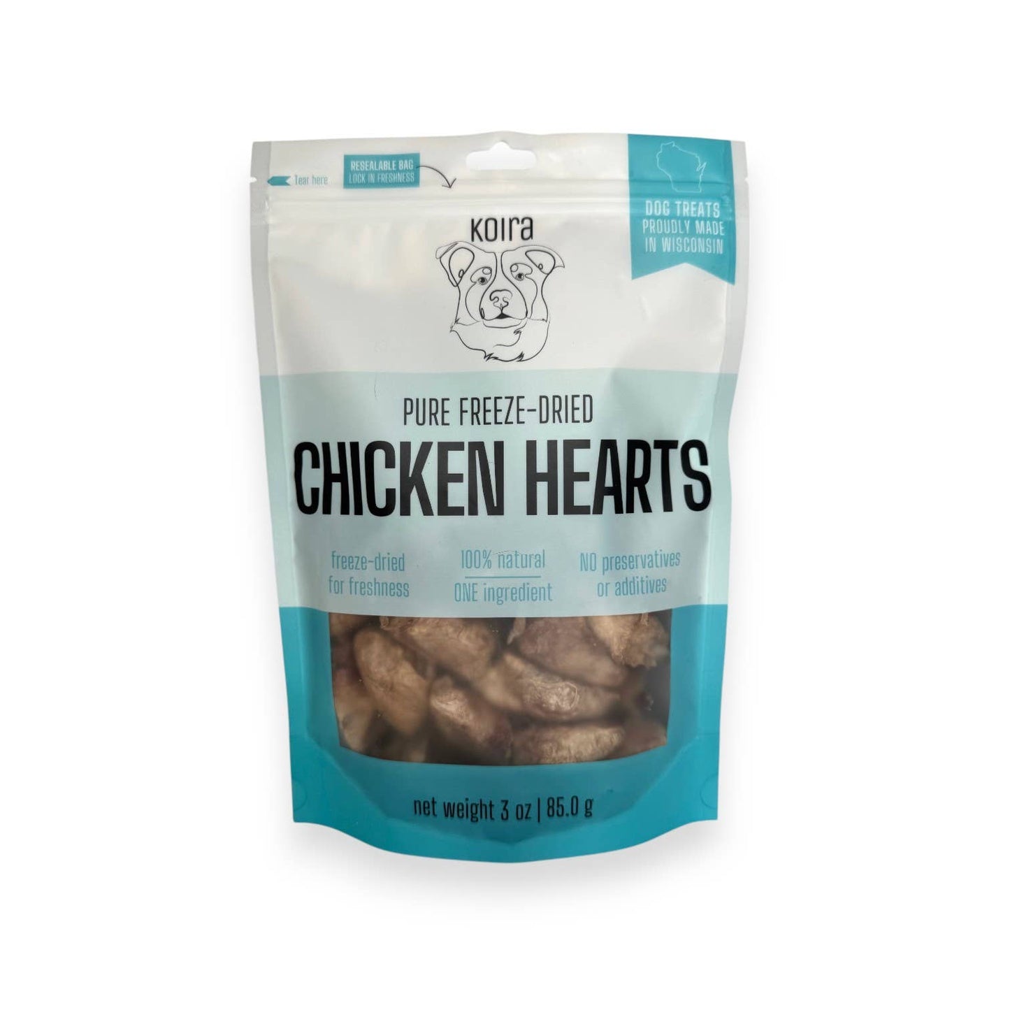 Freeze-dried Chicken Hearts Dog Treats