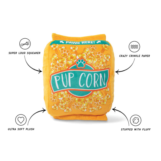 Pup Corn Microwave Bag Plush Dog Toy