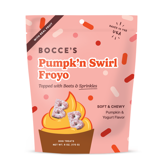 Pumpk’n Swirl Froyo with Beet and Sprinkles, Soft & Chewy
