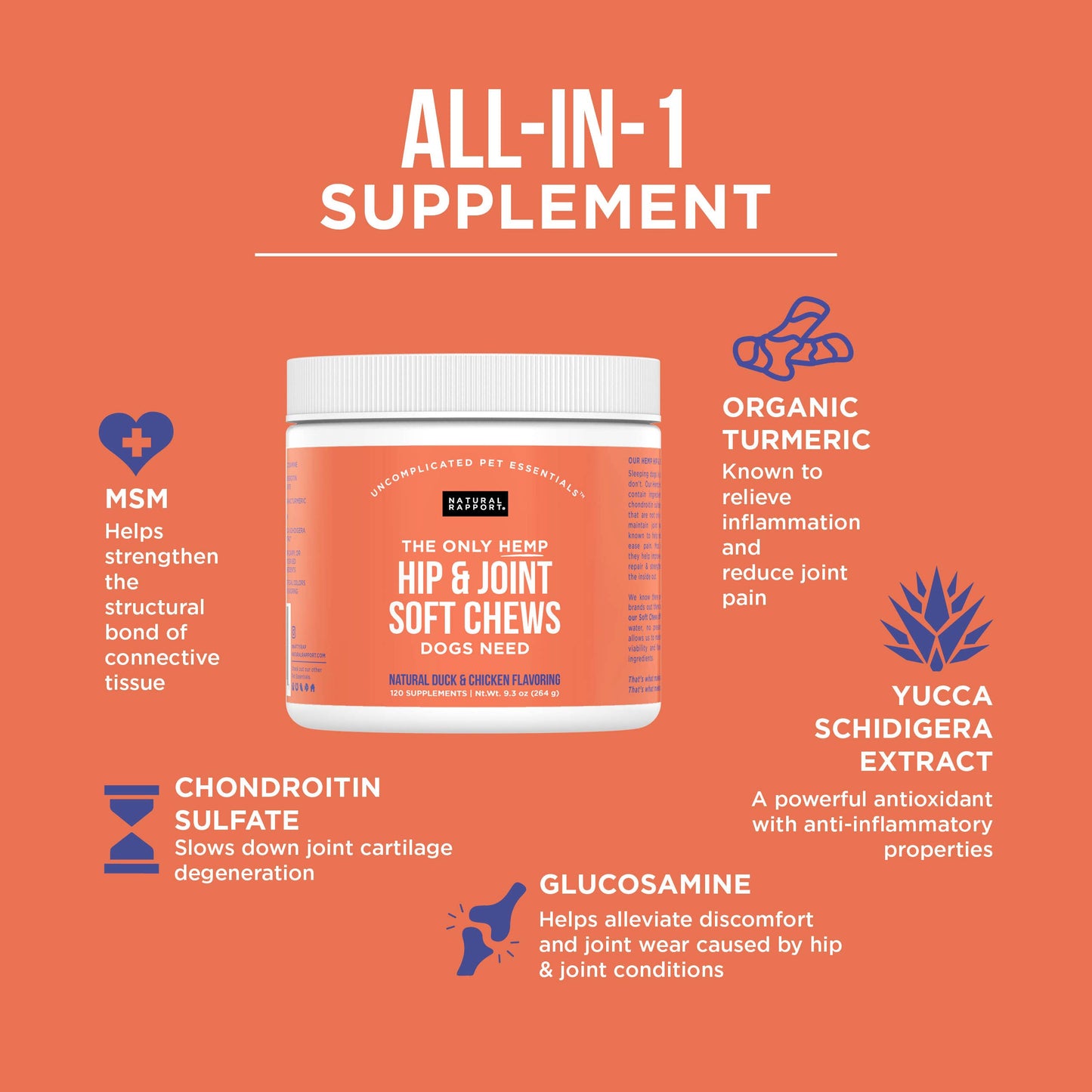 The Only Hip & Joint Soft Chews Dogs Need: 12 count pouch