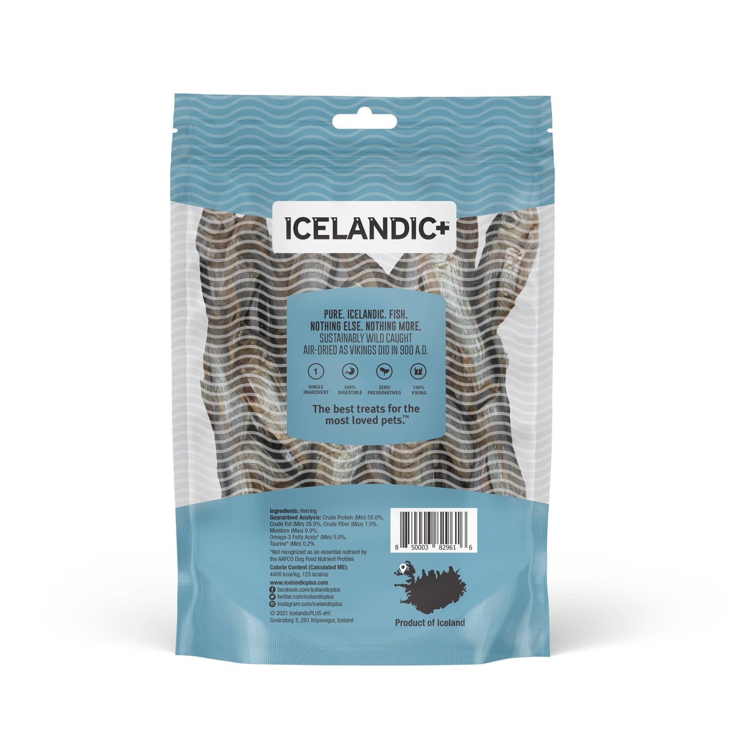 Herring Whole Fish Dog Treats: 3-oz Bag