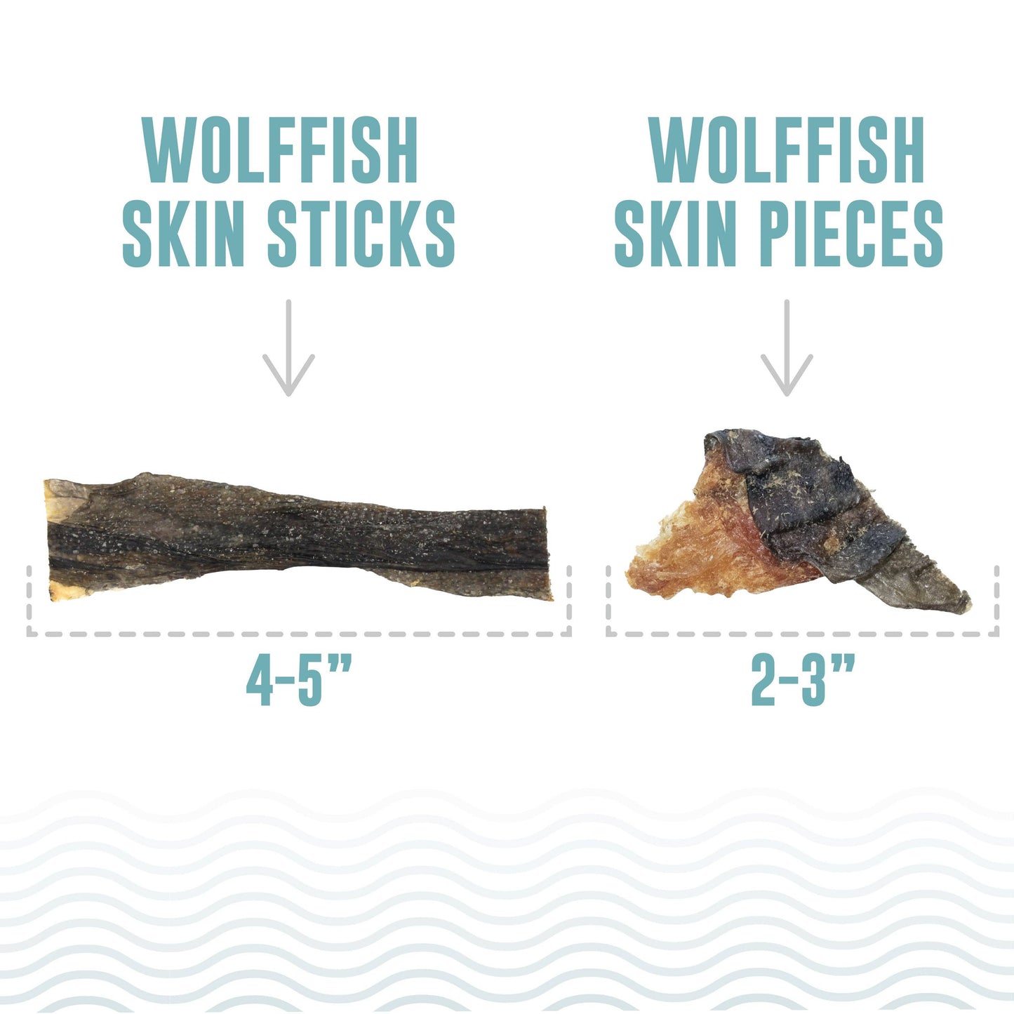 Icelandic+ Wolffish Stick & Pieces Fish Skin Chew Dog Treat