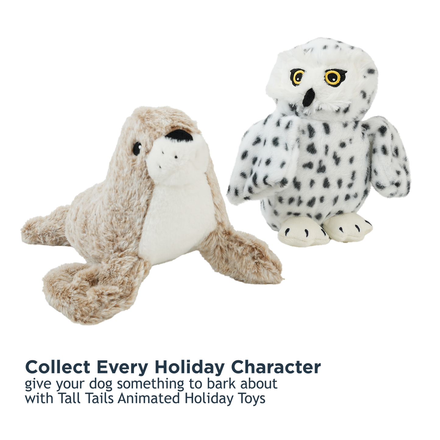 Tall Tails Animated Snow Owl Dog Toy