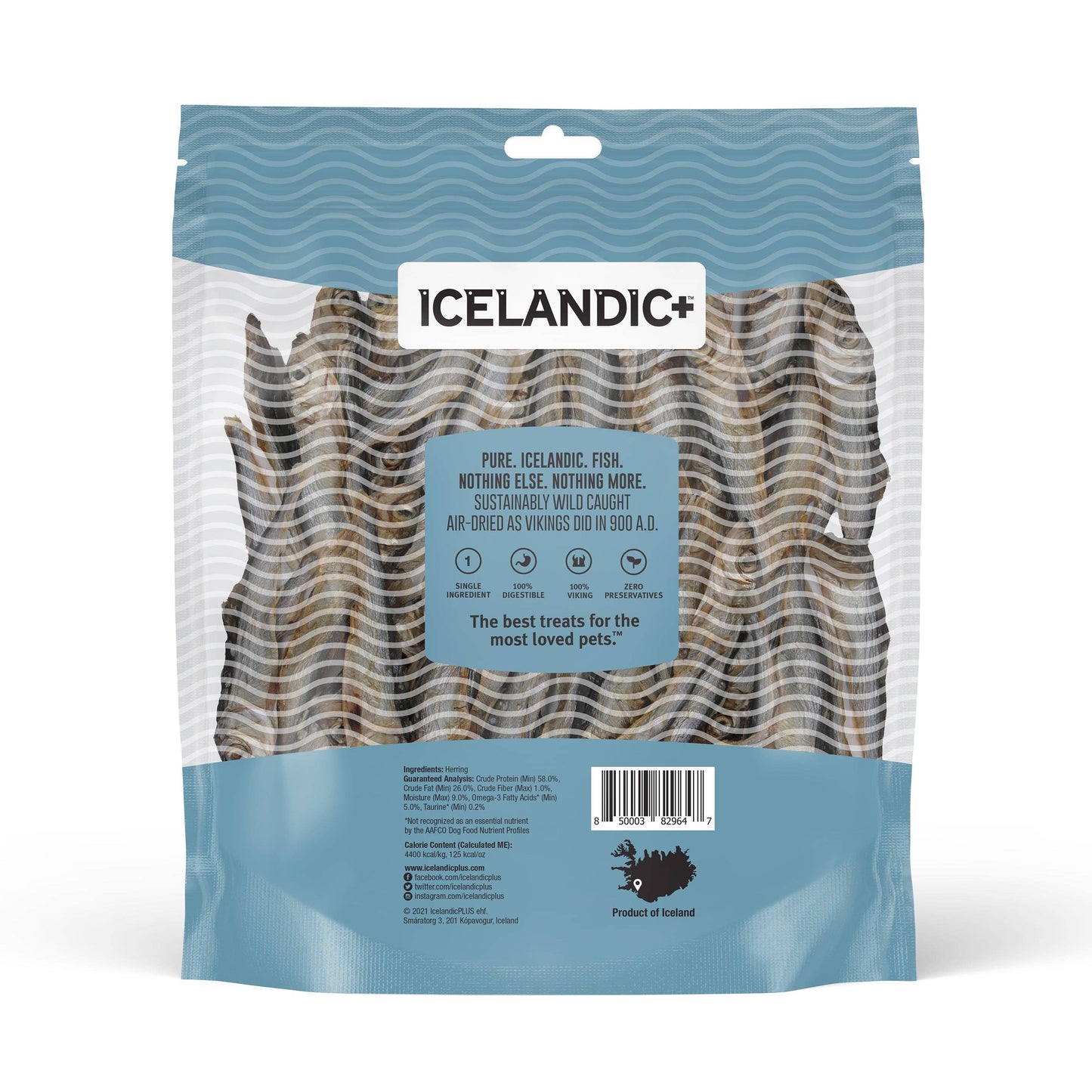 Herring Whole Fish Dog Treats: 3-oz Bag
