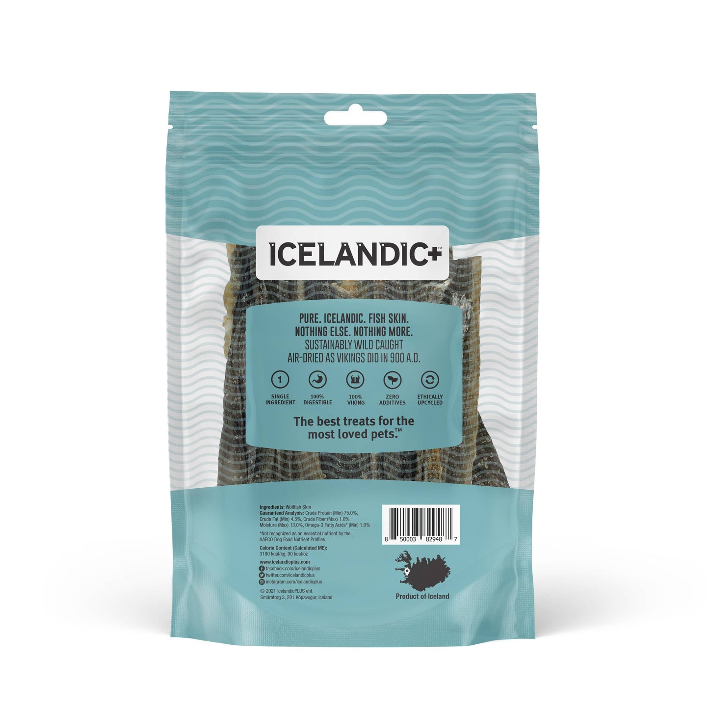 Icelandic+ Wolffish Stick & Pieces Fish Skin Chew Dog Treat
