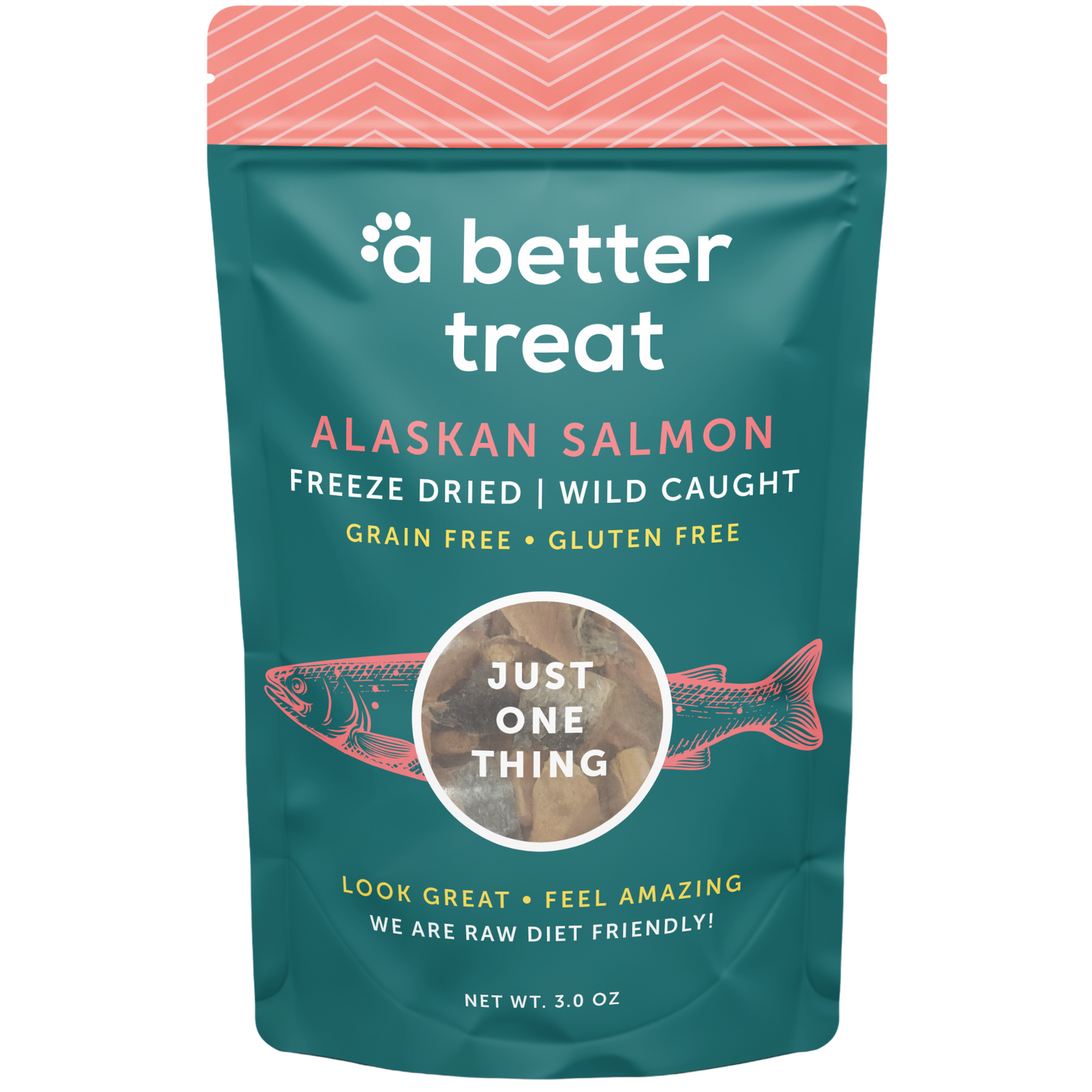 Freeze Dried Wild Caught Salmon Dog and Cat Treats: Standard 1 Pack