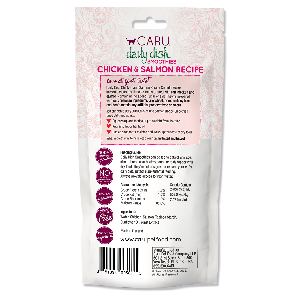 Daily Dish Smoothies Treat for Cats - Chicken & Salmon
