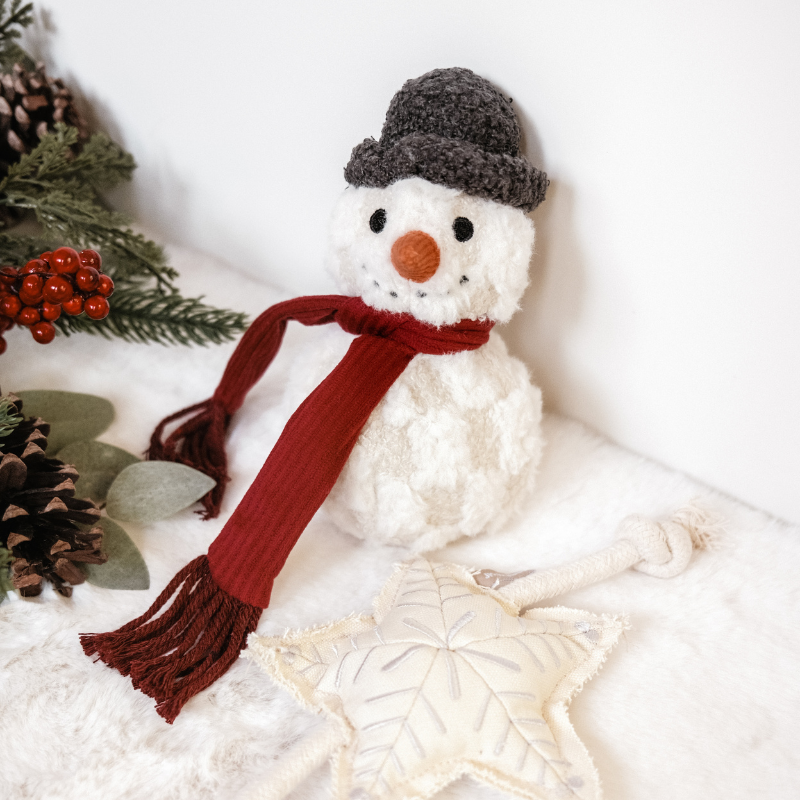 SNOWMAN//ENRICHMENT DOG TOY // HOLIDAY
