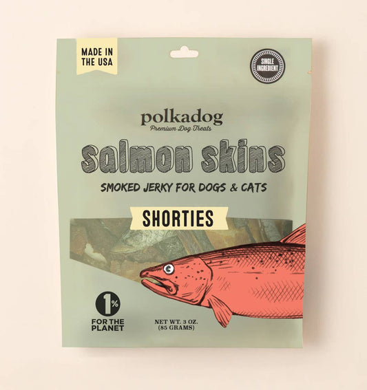 Salmon Skins Smoked Jerky - 3oz - Dog & Cat Treats