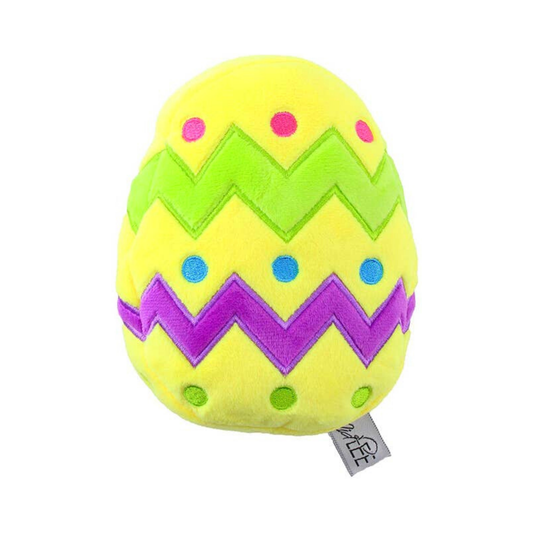 Plush Easter Egg Dog Toy with Squeaker