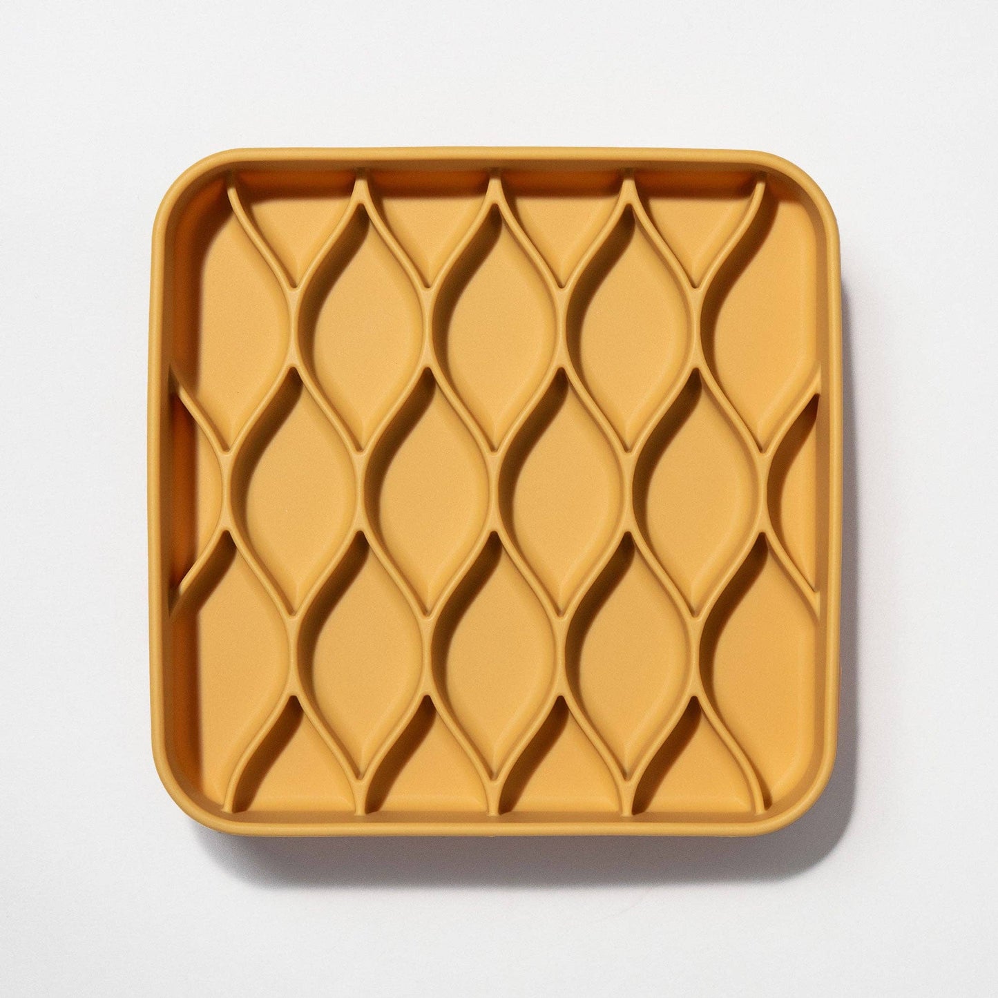 Dogged - argyle slow feeder bowl - marigold (limited edition)