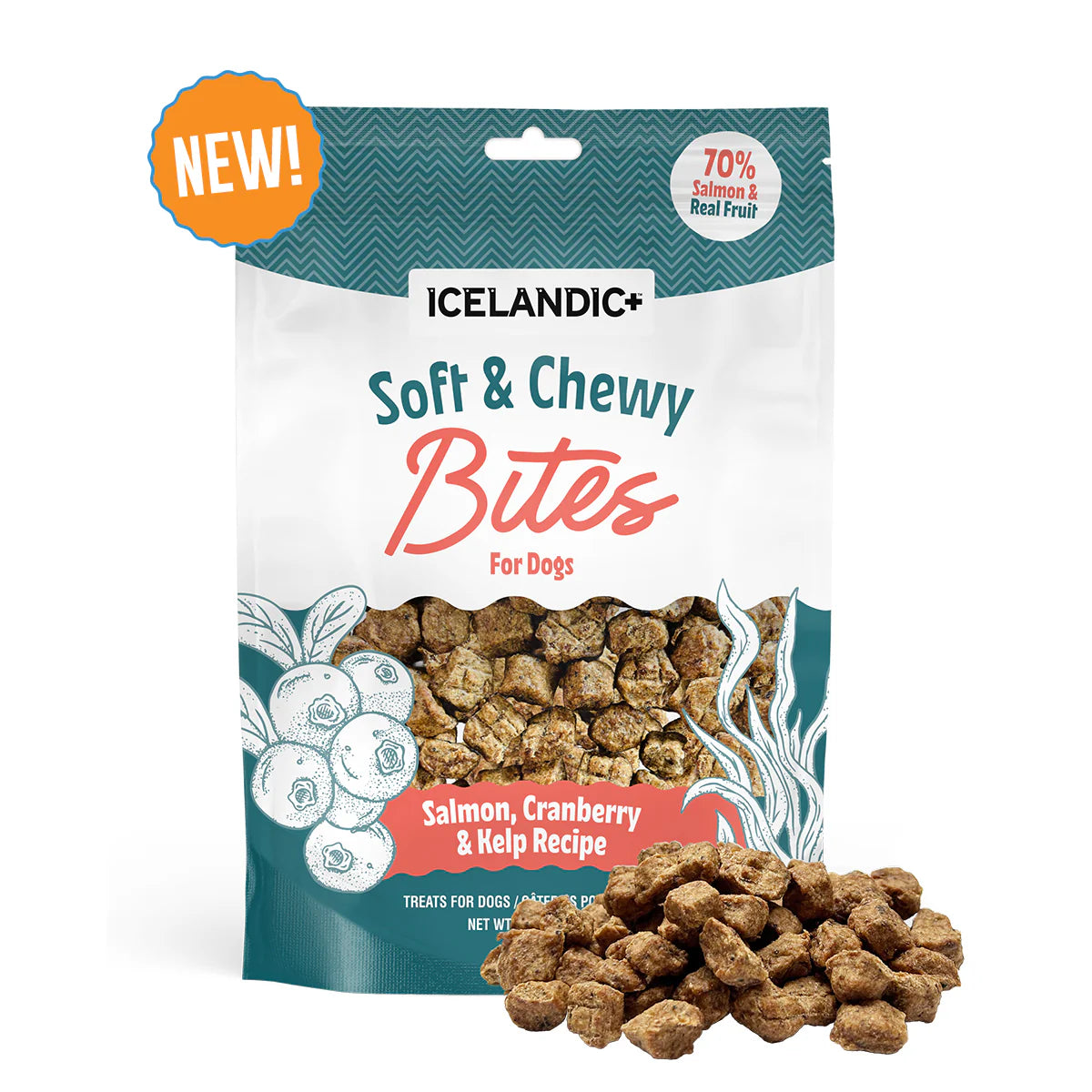 Salmon, Cranberry & Kelp Recipe Soft & Chewy Bites for Dogs