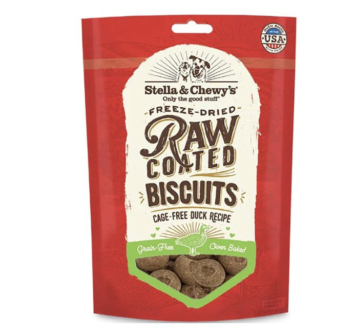 Freeze Dried Raw Coated Biscuits Duck 9oz