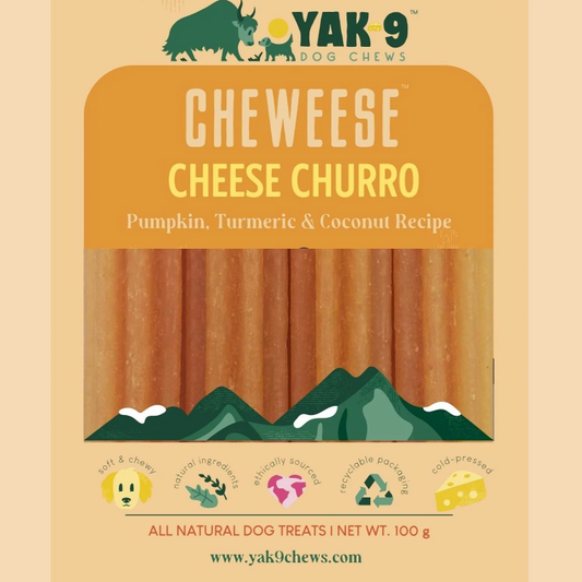 Yak9 Treats - Cheweese Cheese Pumpkin, Turmeric & Coconut 4.2oz