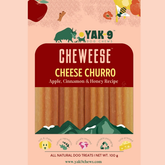 Yak9 Treats - Cheweese Cheese Apple, Cinnamon & Honey 4.2oz