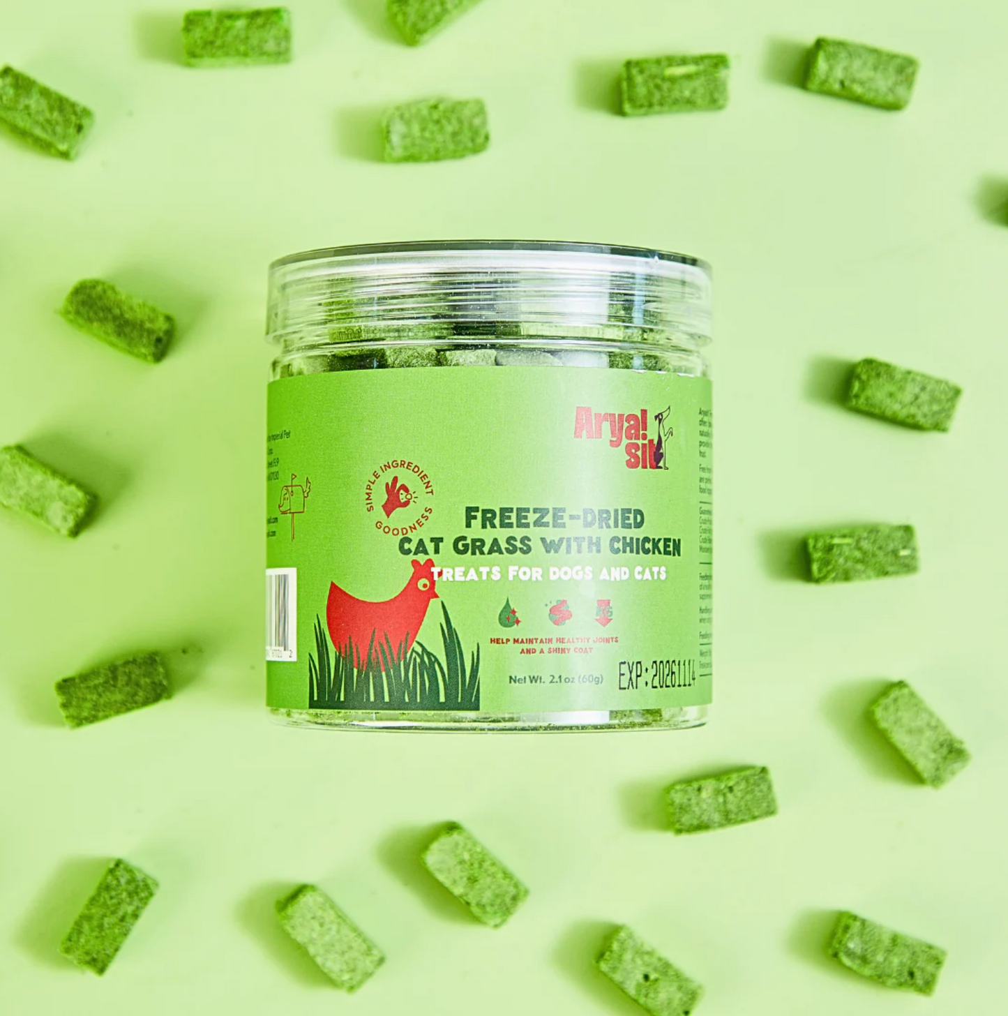 Freeze-Dried Cat Grass with Chicken