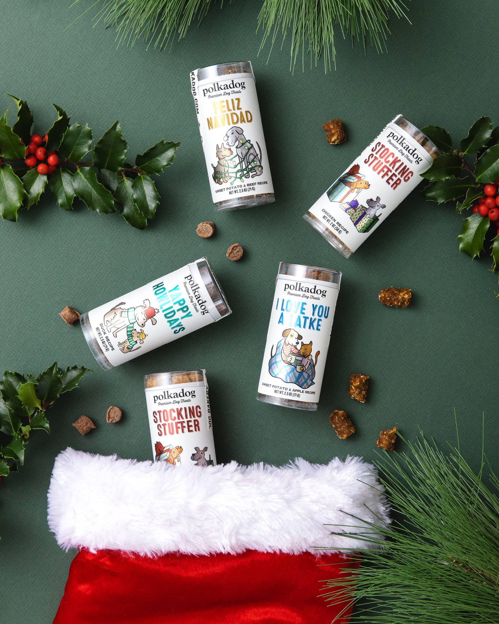 Holiday Mini Tube: Feliz Navidad Dog Treats1