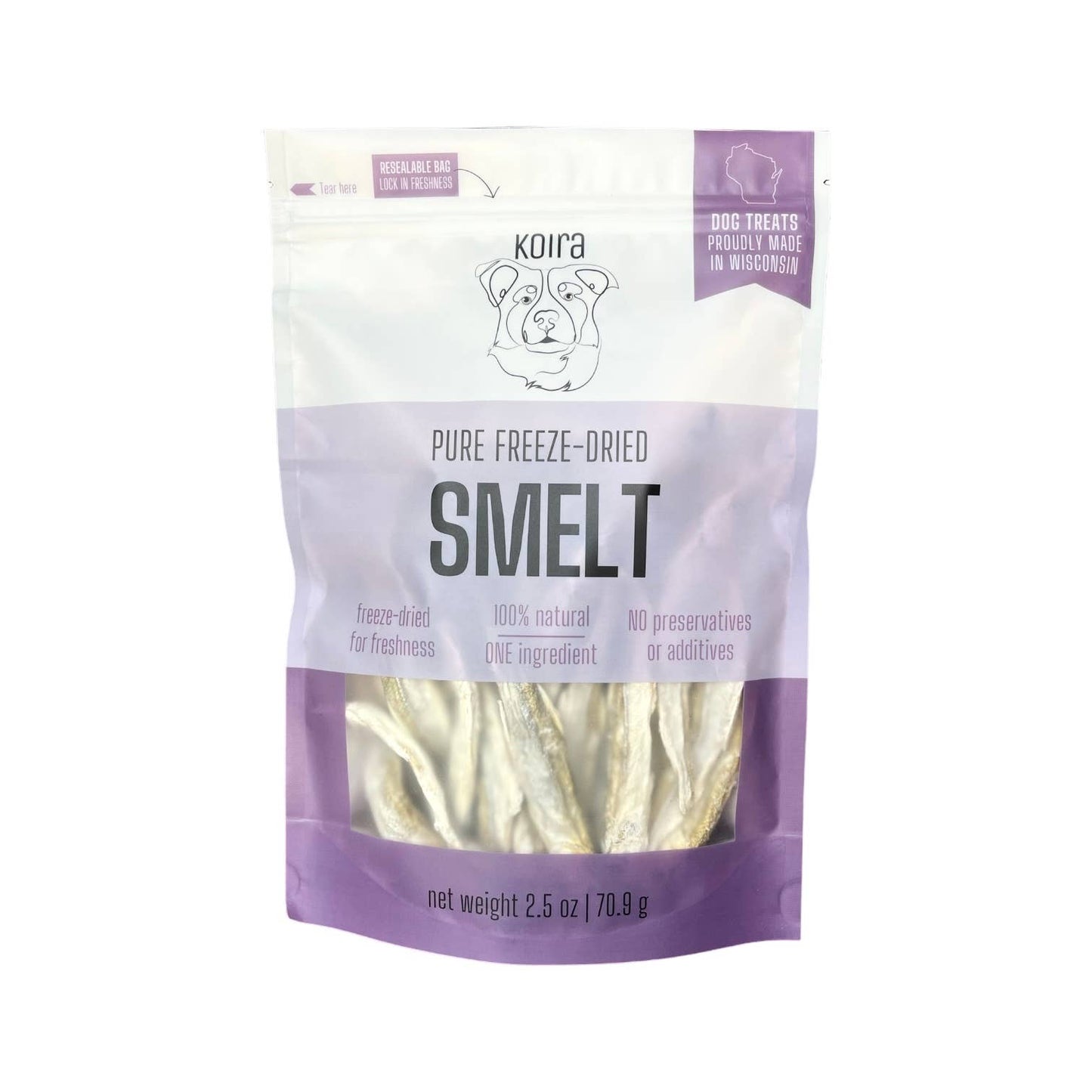 Freeze-dried Smelt Dog Treats - small 0.62oz