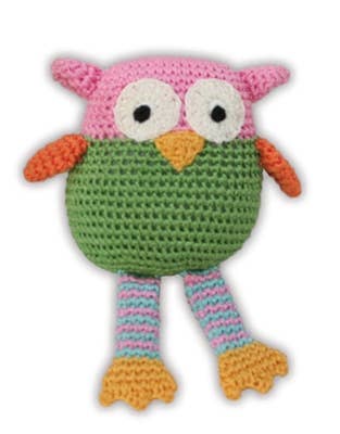 Knit Knacks-Bird Collection-Organic Cotton Small Dog Toy: Hatch the Baby Duck