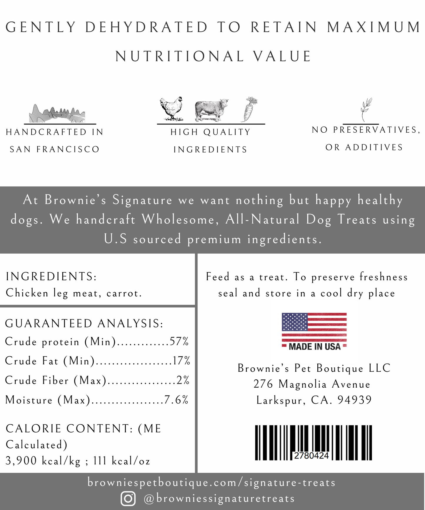 Chicken & Carrot Bites - 4 Oz Package