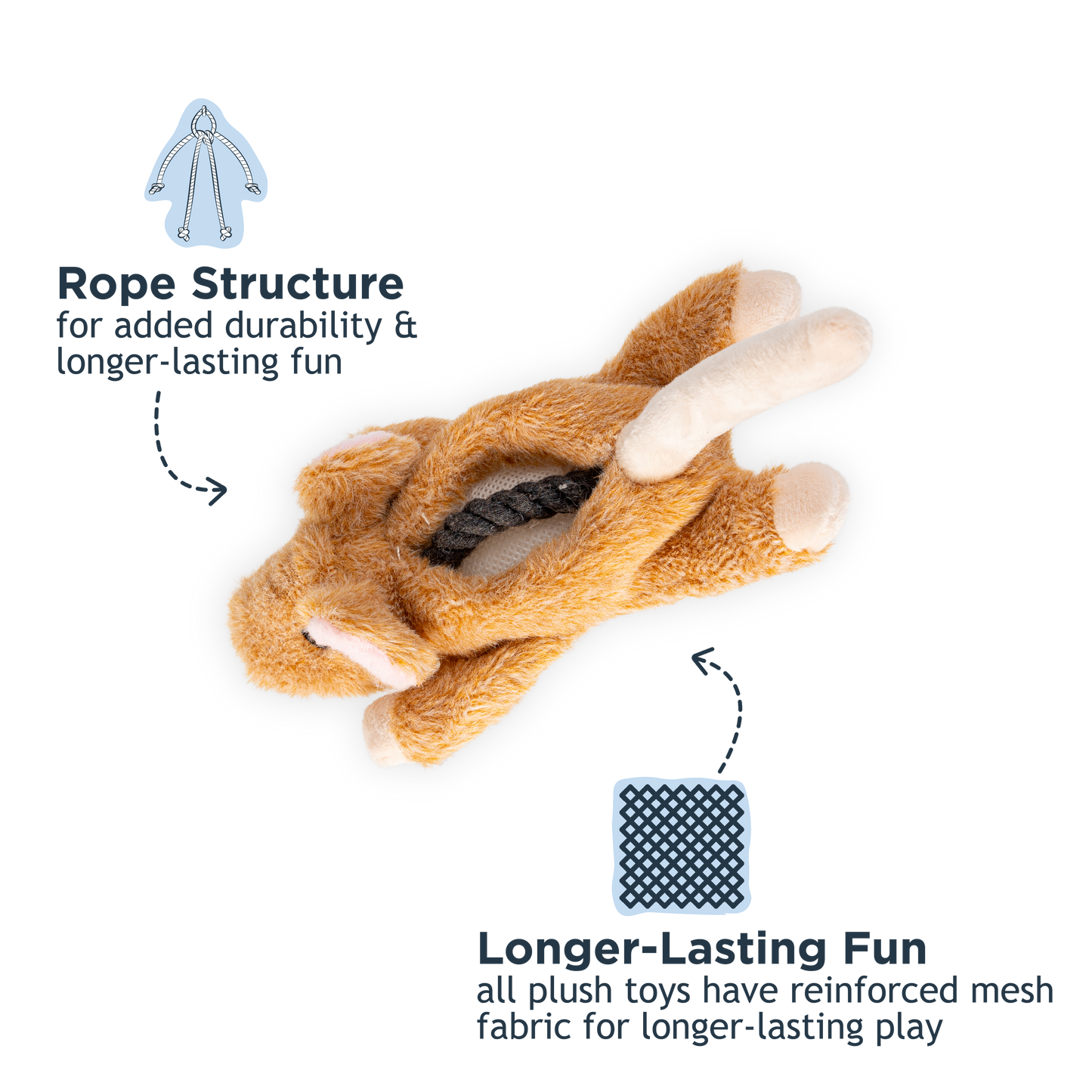 Stuffless Lizard Squeaker Dog Toy