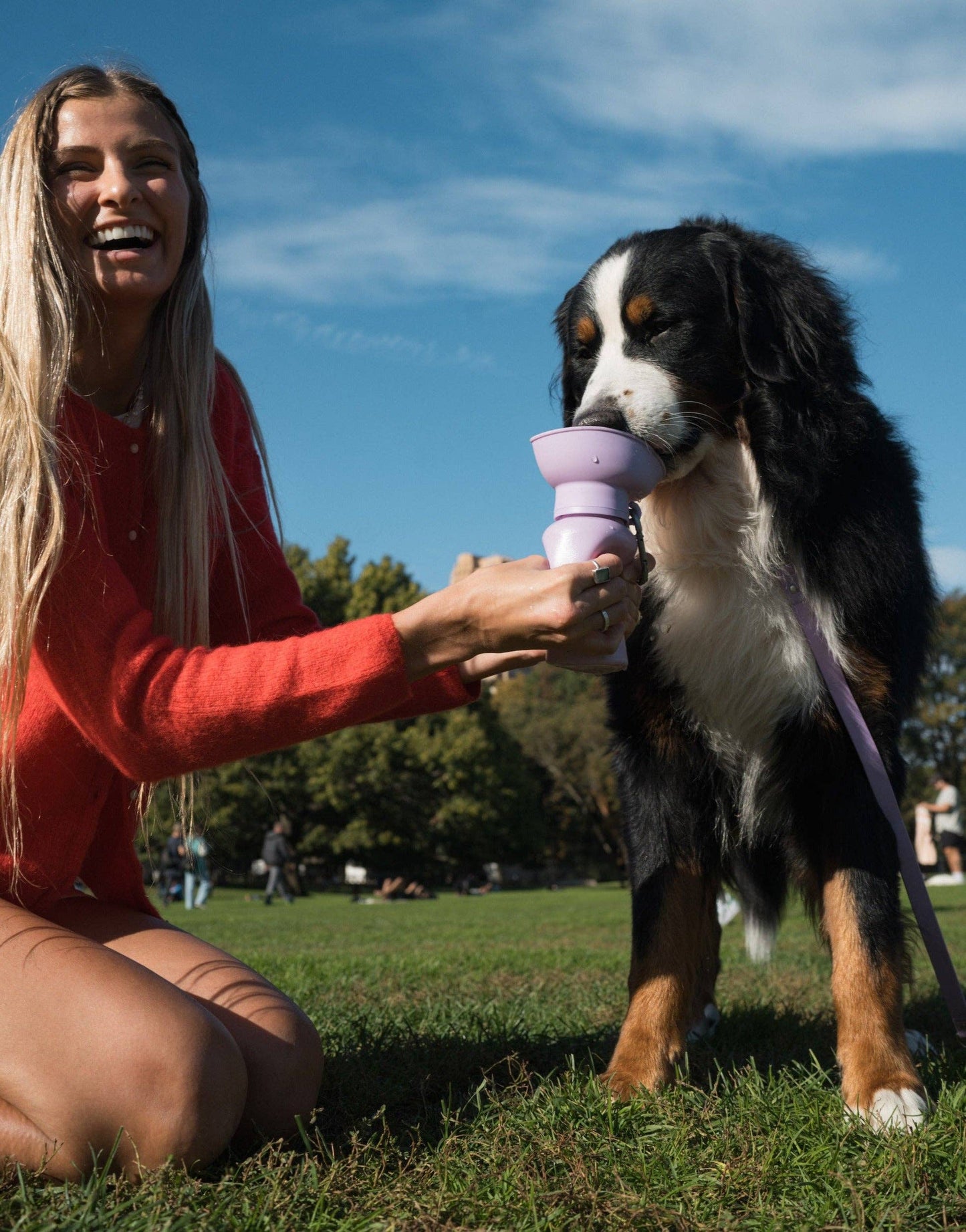 Dog Travel Water Bottle, 20oz, Flip Silicone