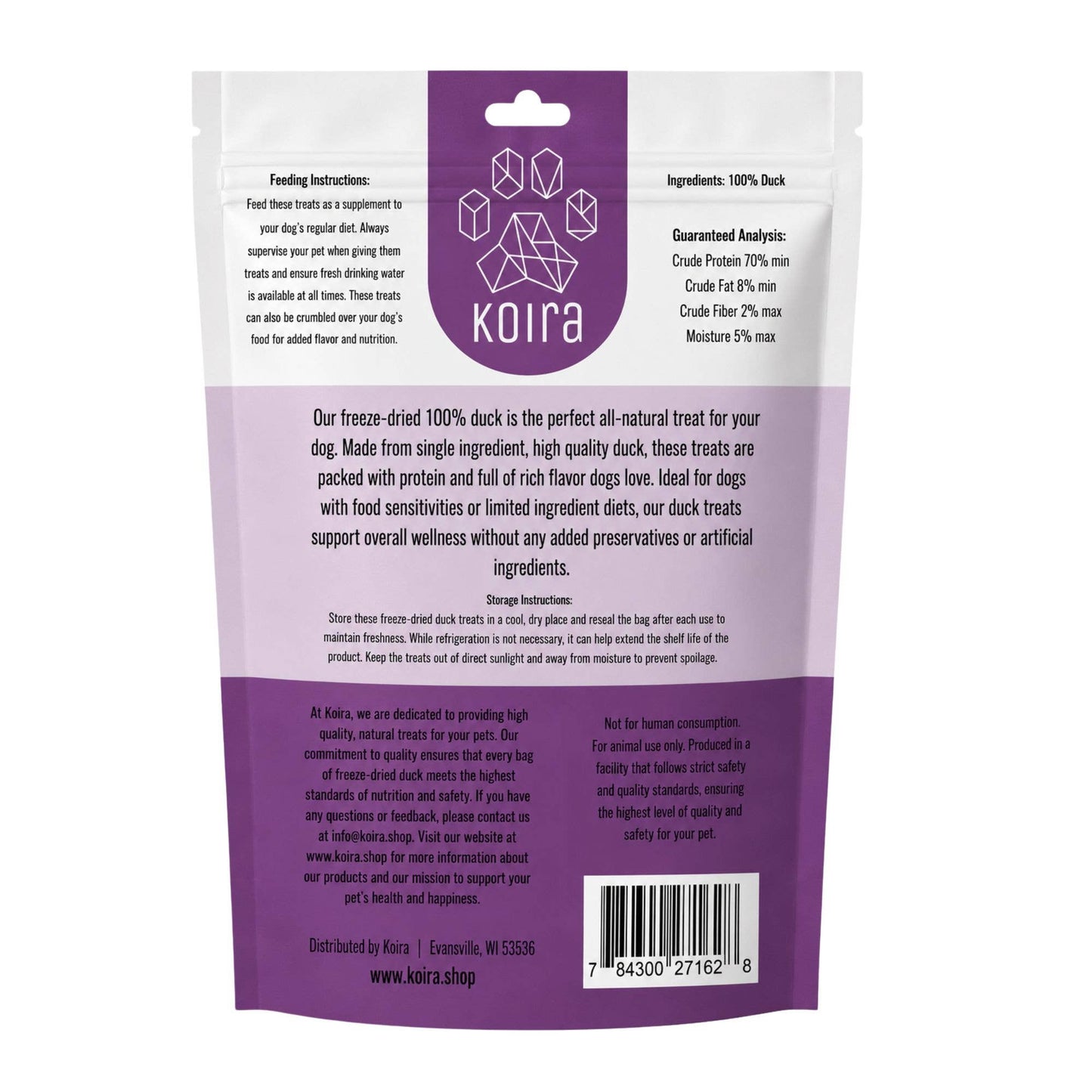 Freeze-dried Duck Dog Treats