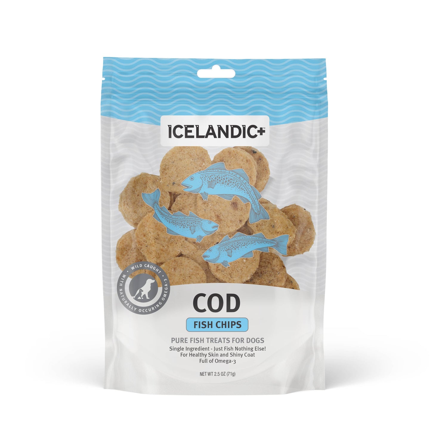 Icelandic+ Cod Fish Chips Dog Treat - 2.5oz
