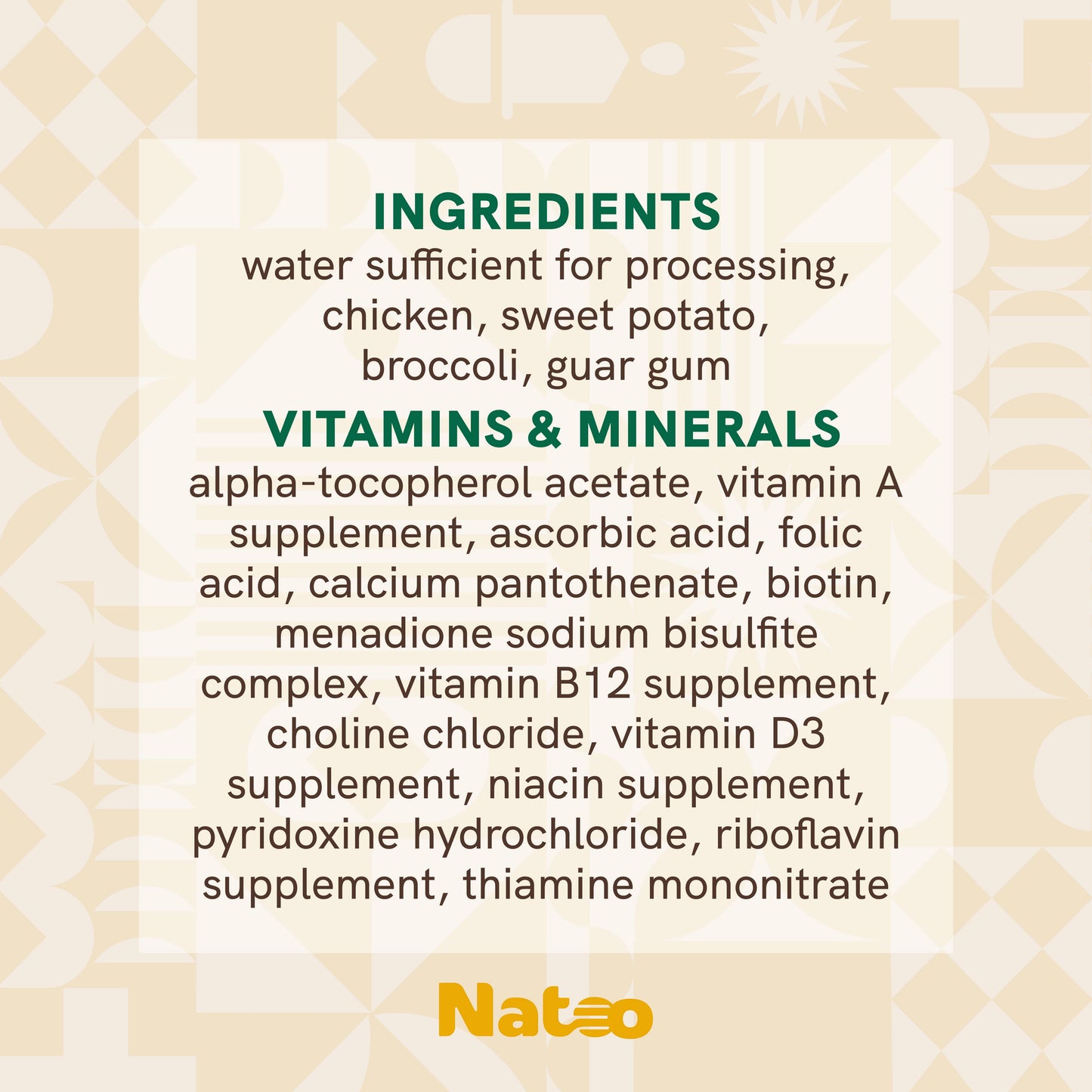 Natoo Topper for dogs - Chicken with Sweet Potato & Broccoli