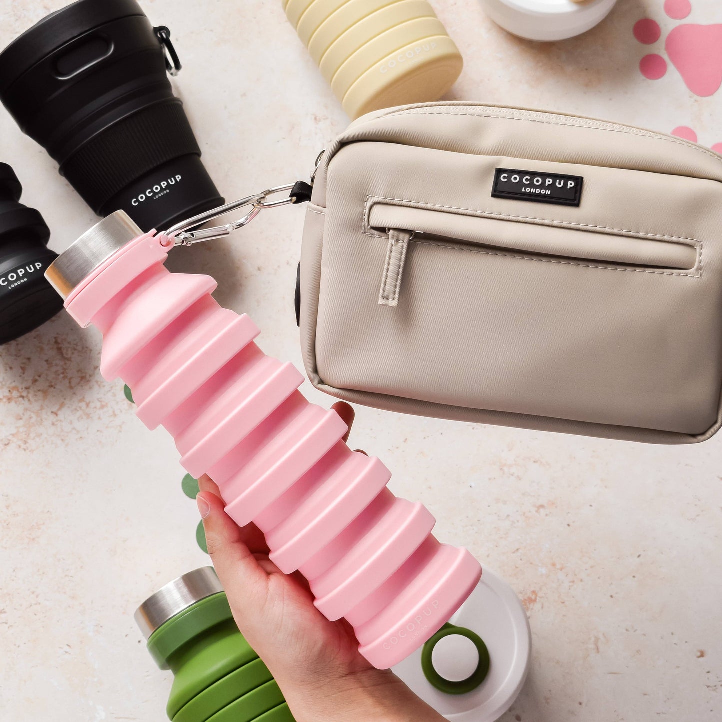 Collapsible Water Bottle - Pink