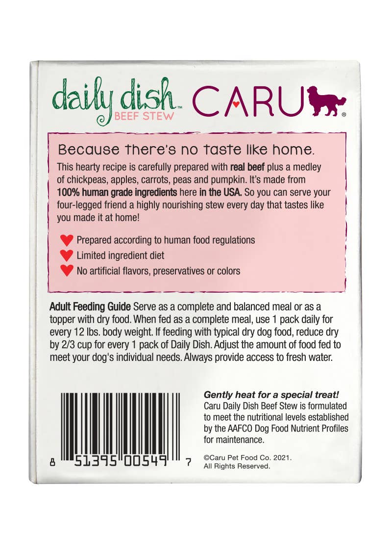 Caru Daily Dish Beef Stew for Dogs