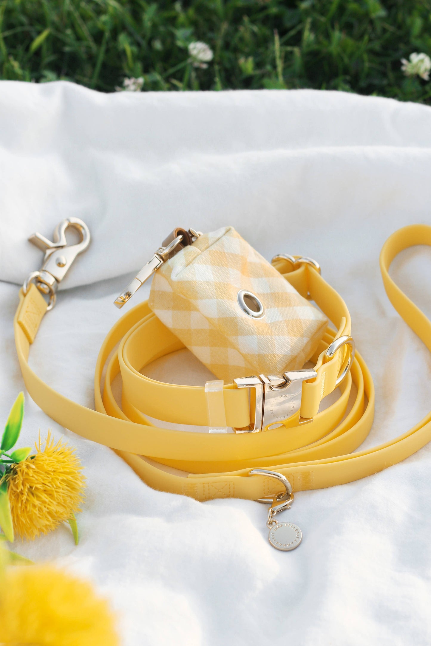 Dandelion Yellow Waterproof Cloud Dog Leash