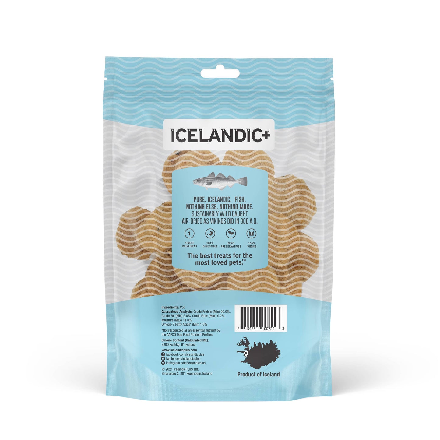 Icelandic+ Cod Fish Chips Dog Treat - 2.5oz