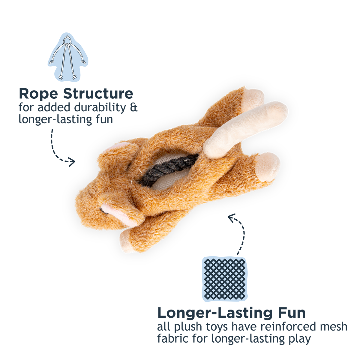 Stuffless Mouse Squeaker Dog Toy