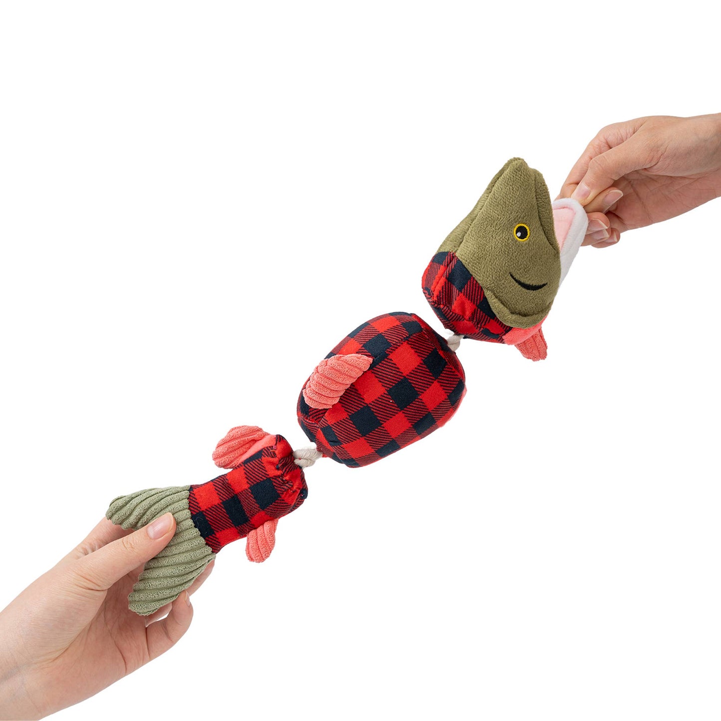 Tall Tails Salmon Jointed Shake Play Dog Toy