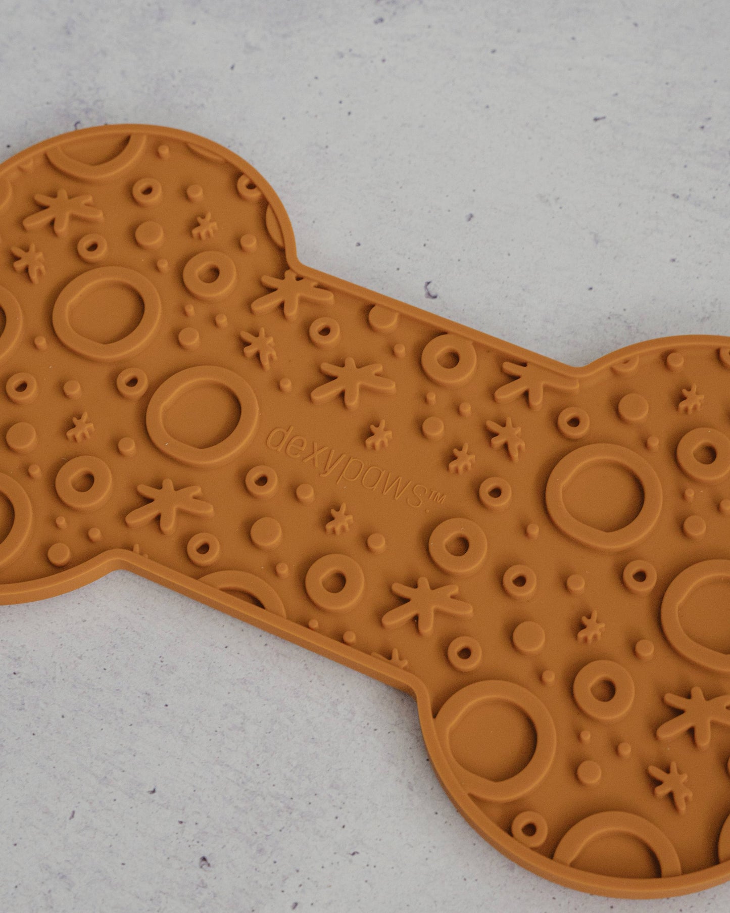Dog Bone Enrichment Licking Mat - Brown