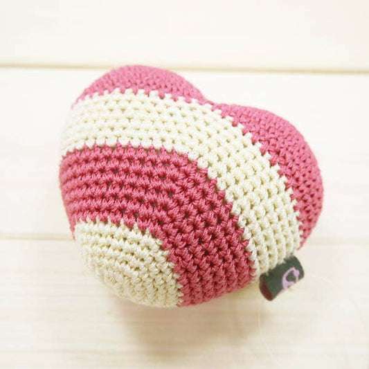 Crochet Toy - Stripy Heart