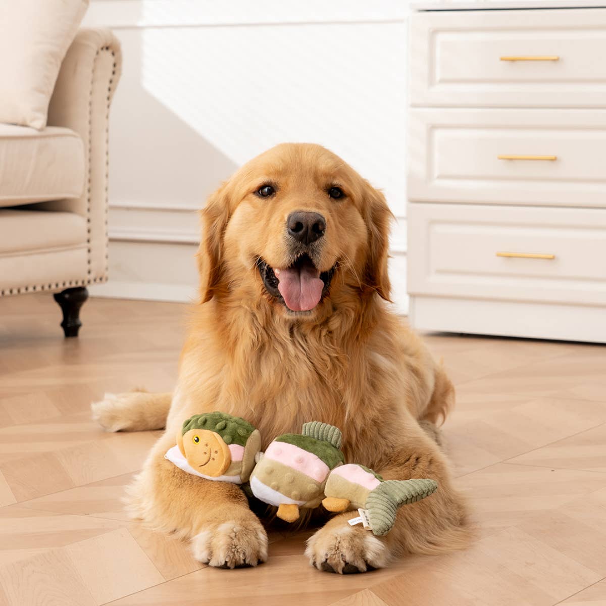 Trout Jointed Shake Play Dog Toy
