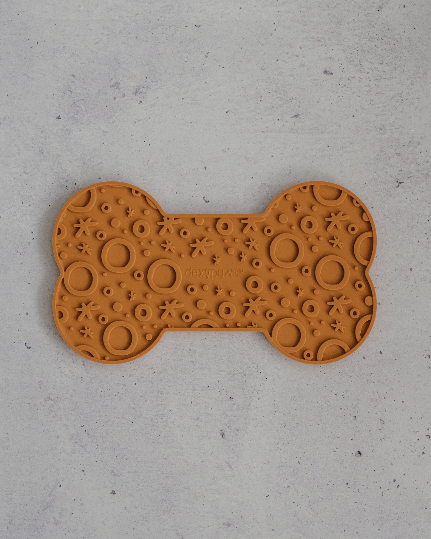 Dog Bone Enrichment Licking Mat - Brown