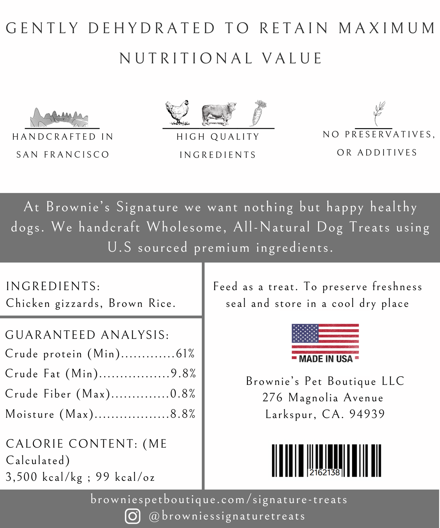 Chicken Gizzards & Rice Bites -  4 Oz Package