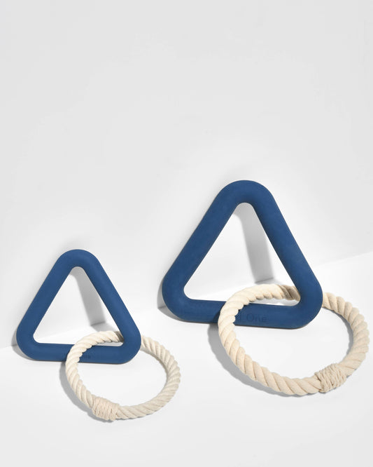 Triangle Tug Dog Chew Toy: STANDARD / Blue