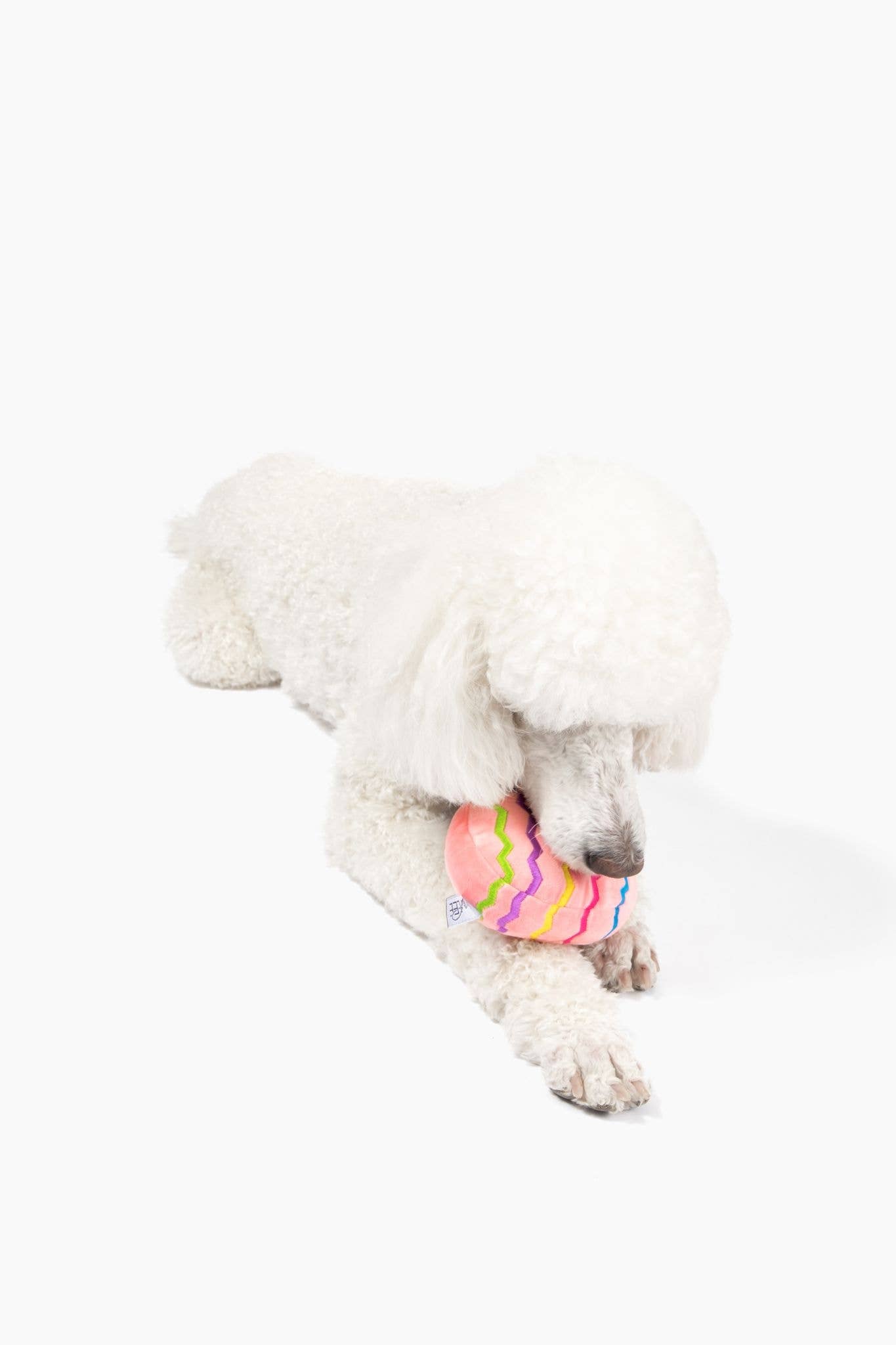 Easter Egg Plush Dog Toy - Pink