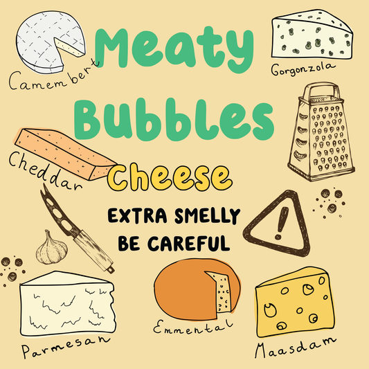 Cheese flavoured pet bubbles for cats and dogs 