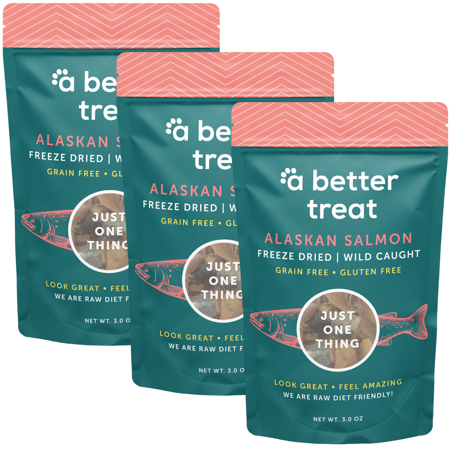 Freeze Dried Wild Caught Salmon Dog and Cat Treats: Standard 1 Pack