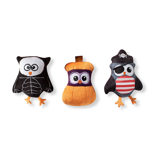 Spooky Creatures Owl-O-Ween 3 Piece Plush Toys