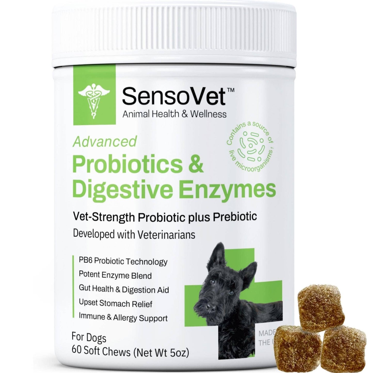 Advanced Probiotics & Digestive Enzymes Soft Chews for Dogs