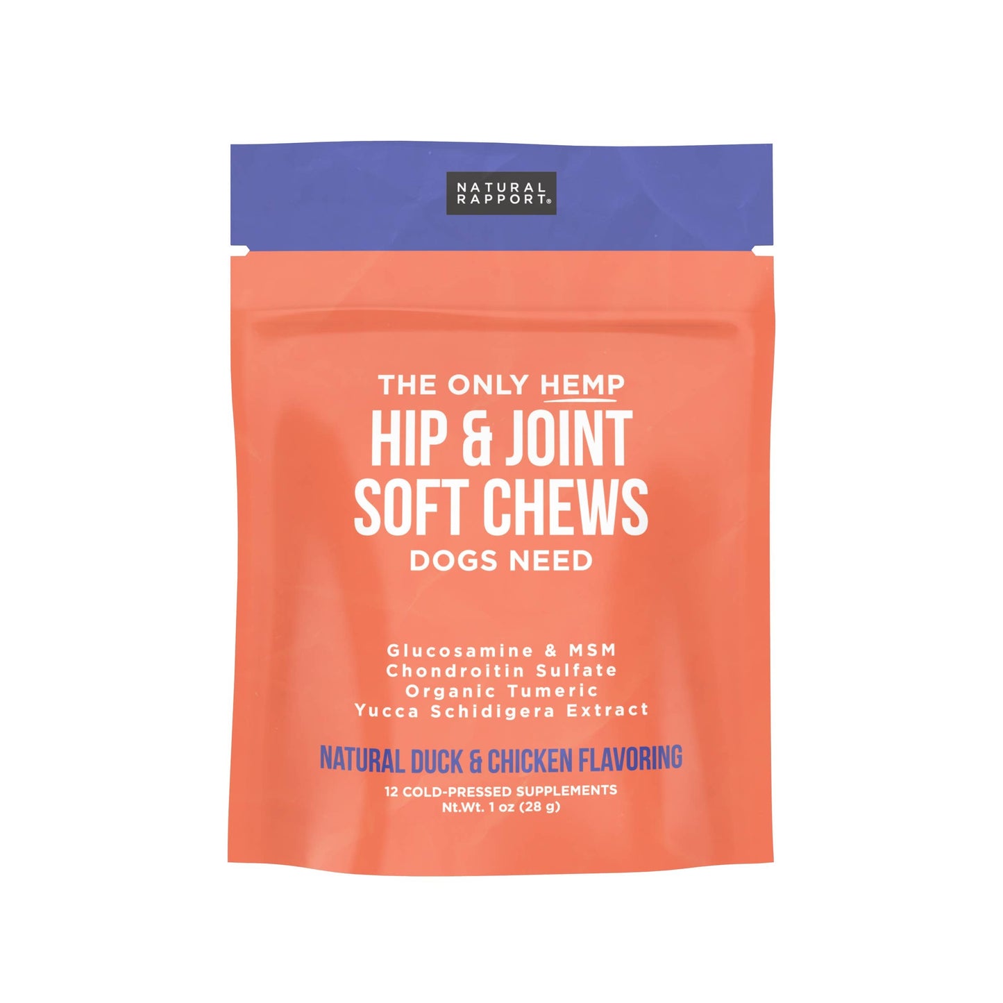 The Only Hip & Joint Soft Chews Dogs Need: 12 count pouch