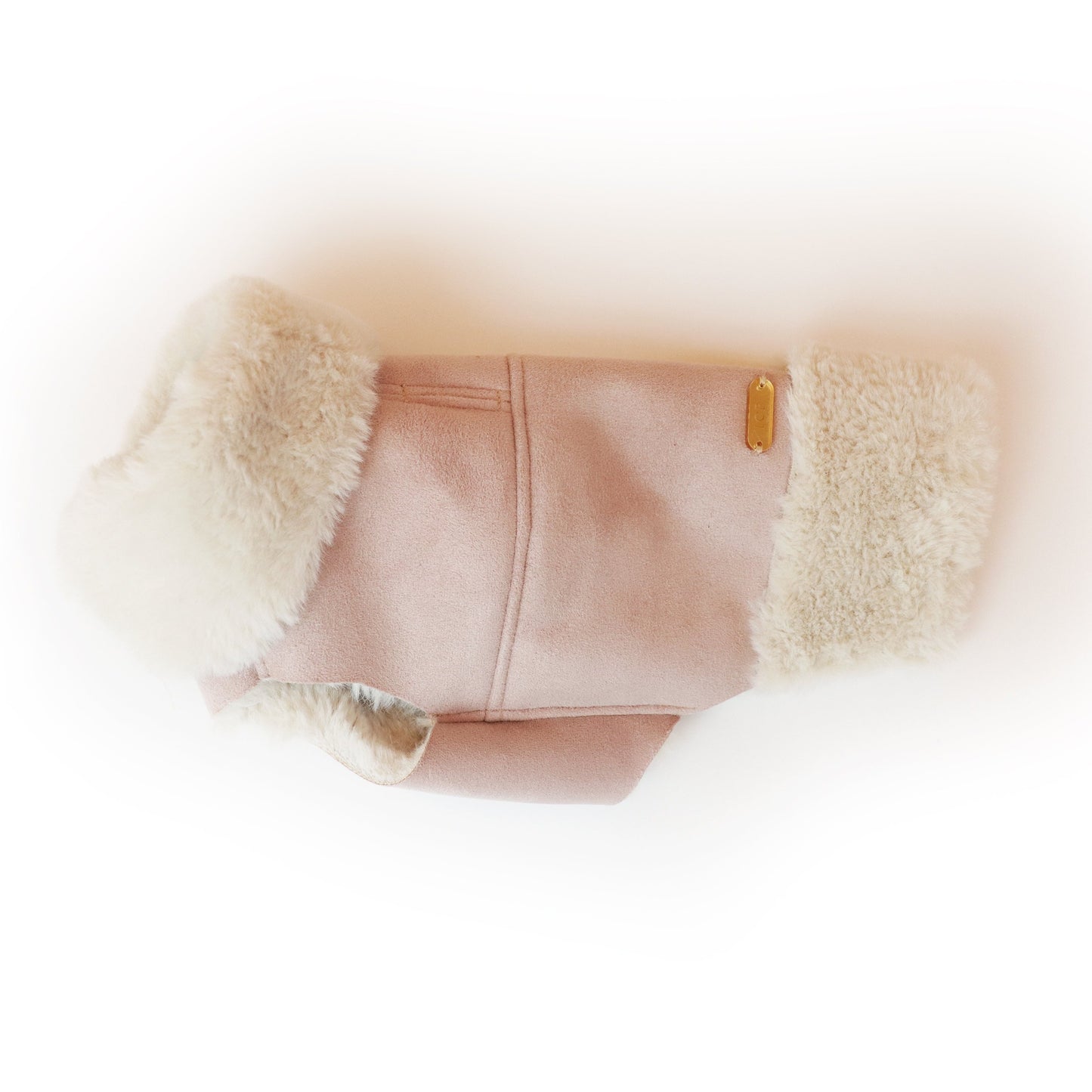 Faux Lambskin Coat - Pink