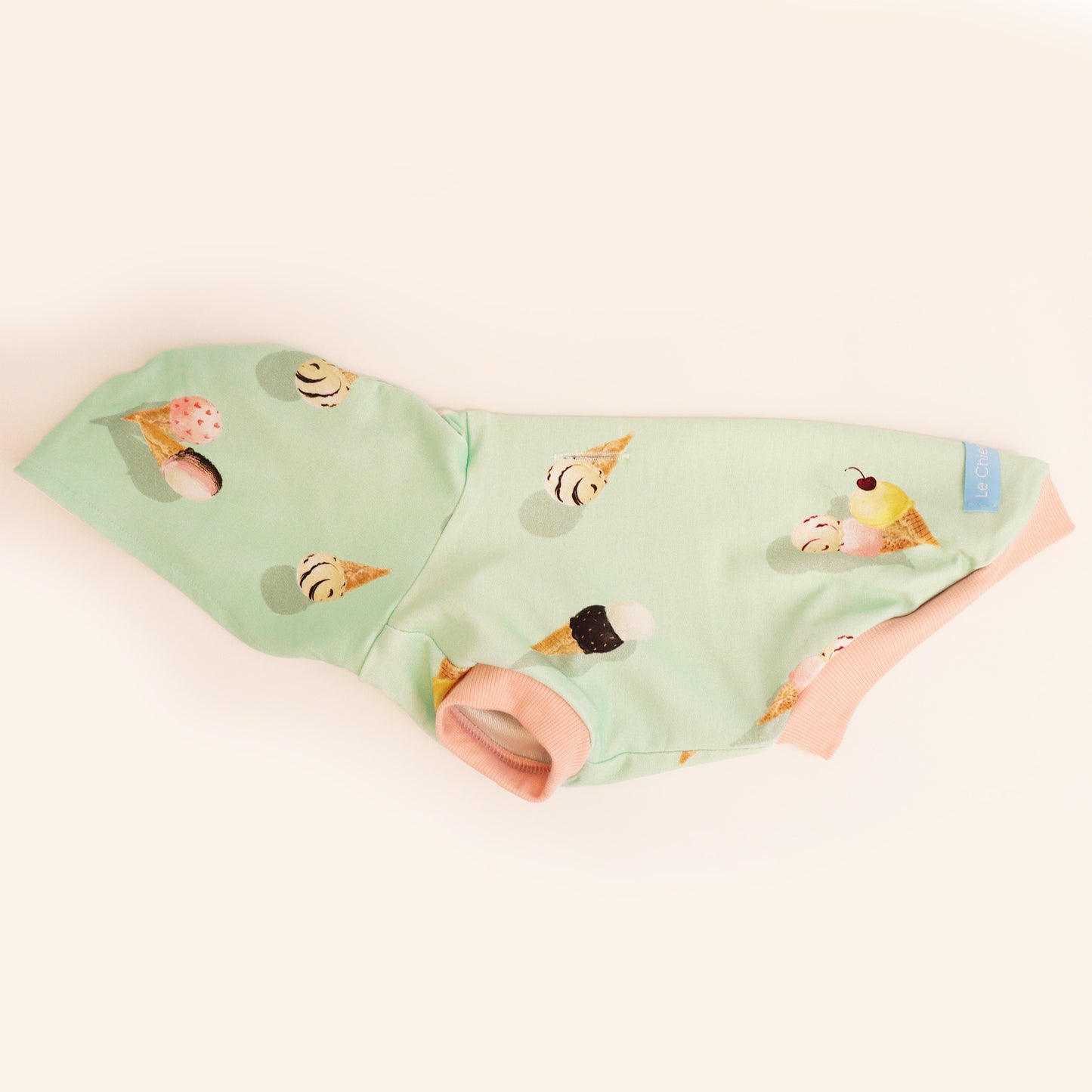 Ice Cream Sleeveless Hoodie - Mint