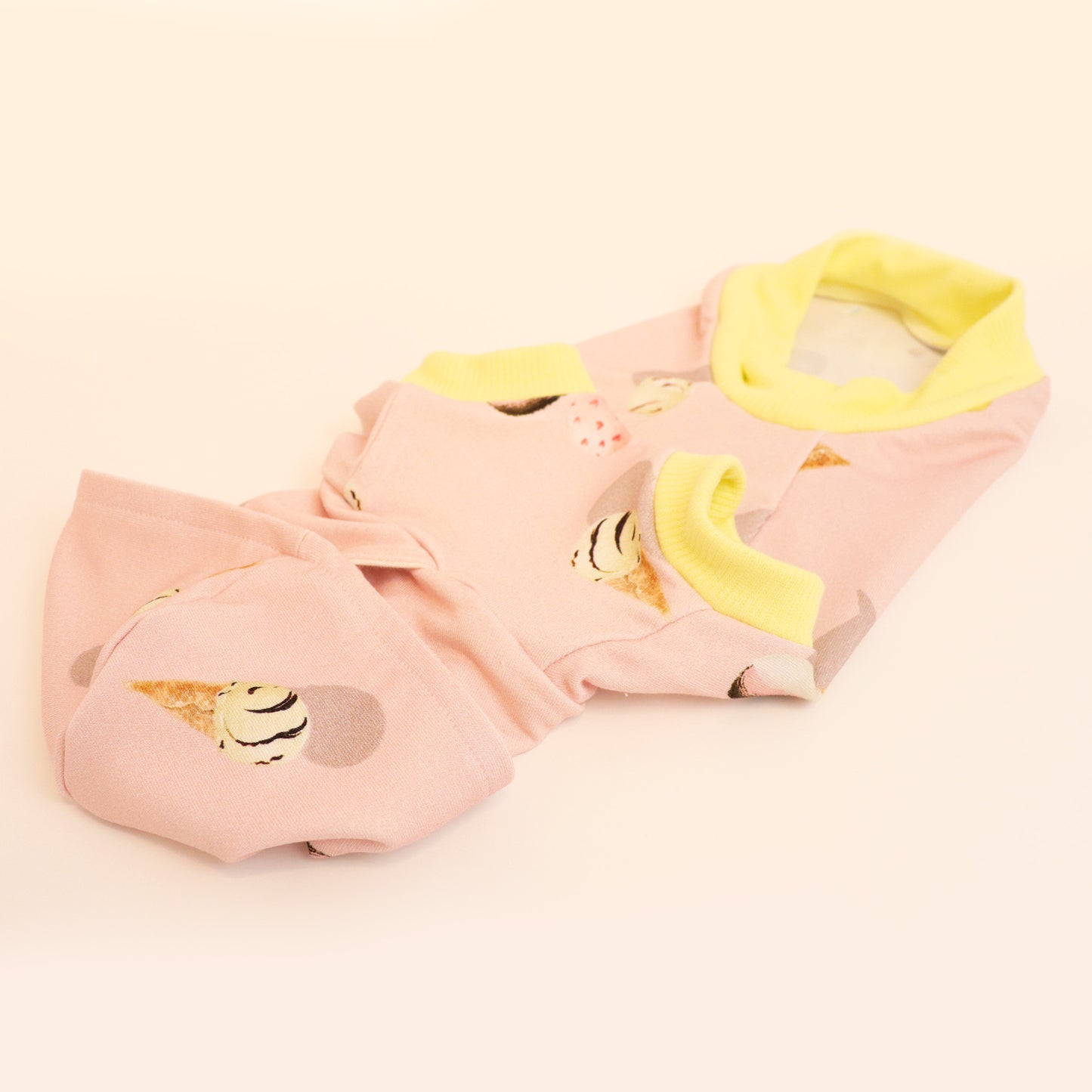 Ice Cream Sleeveless Hoodie - Strawberry